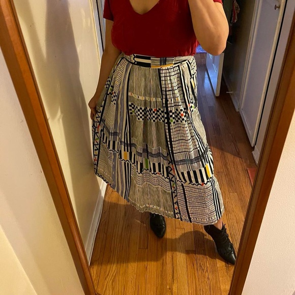 80s Checkered Skirt  by Ann Stevens - Size Small - Picture 2 of 7